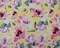 Pink-Yellow-Multi Cotton Floral Printed Broadcloth Woven Fabric By the Yard